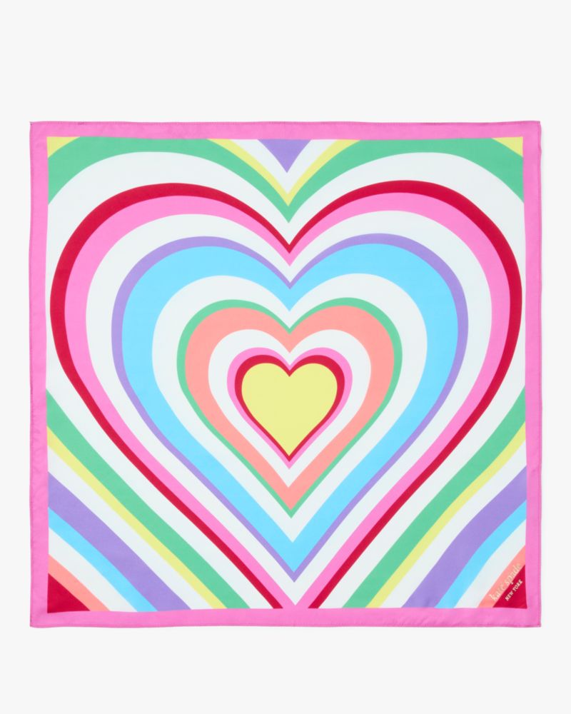 Kate Spade,Rainbow Heart Bandana,Multi Color