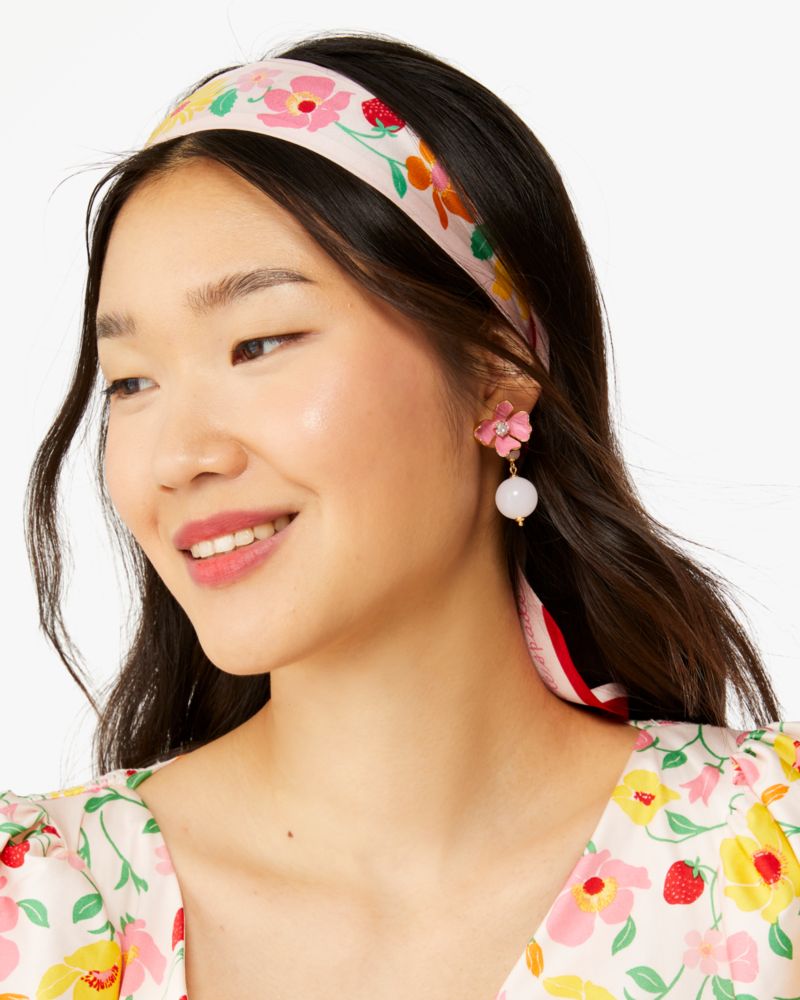 Kate Spade,Strawberry Garden Skinny Scarf,