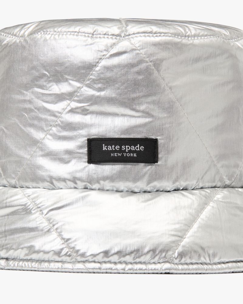 Kate Spade,Sam Quilted Metallic Bucket Hat,Metallic