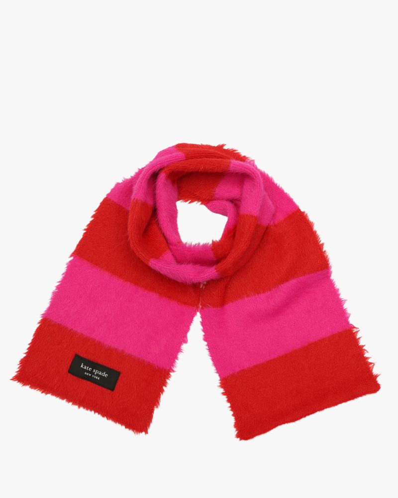 Kate Spade,Awning Stripe Fuzzy Scarf,