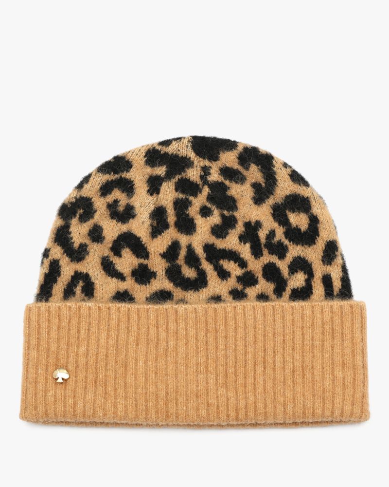 Kate Spade,Classic Leopard Beanie,