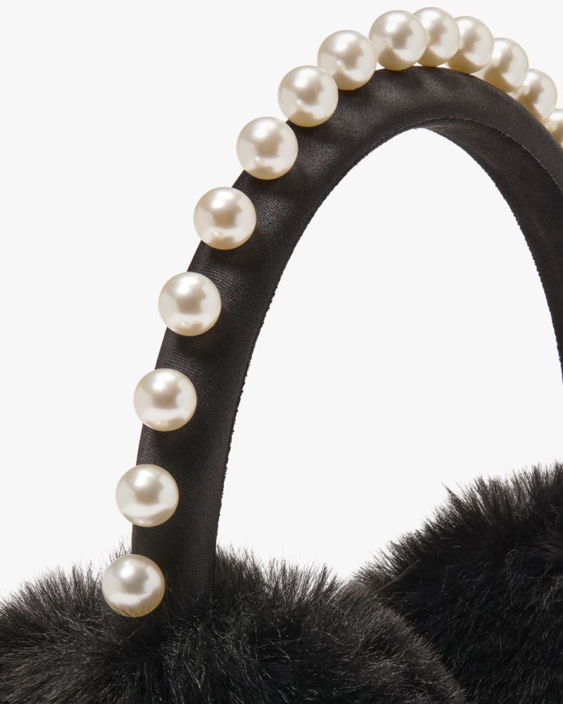 Kate Spade,Pearl Embellished Earmuffs,