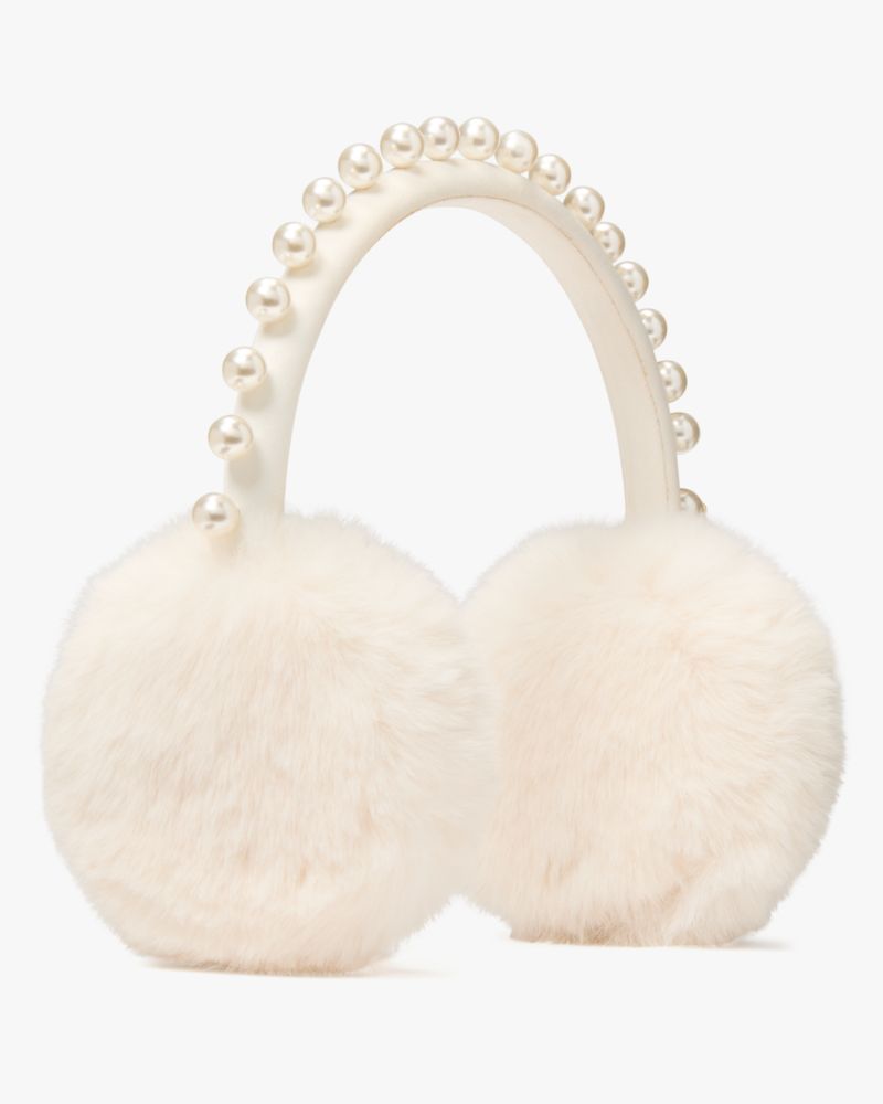 Kate Spade,Pearl Embellished Earmuffs,