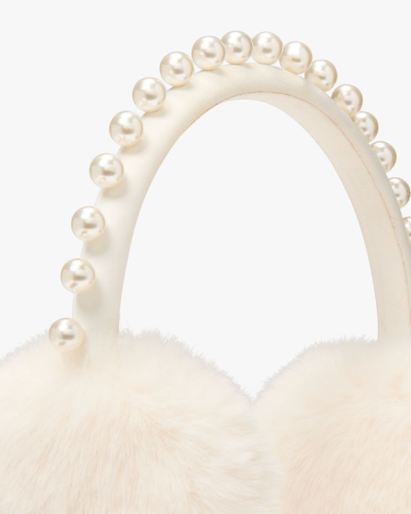 Kate Spade,Pearl Embellished Earmuffs,