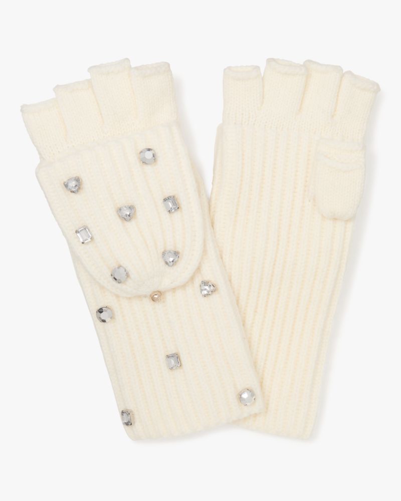 Kate Spade,Embellished Pop Top Mitten,