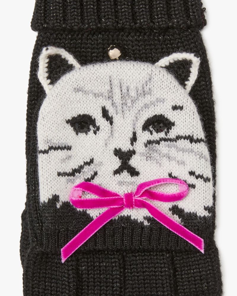 Kate Spade,プリティ キティ ポップ トップ ミトン,ファッション小物,ブラック