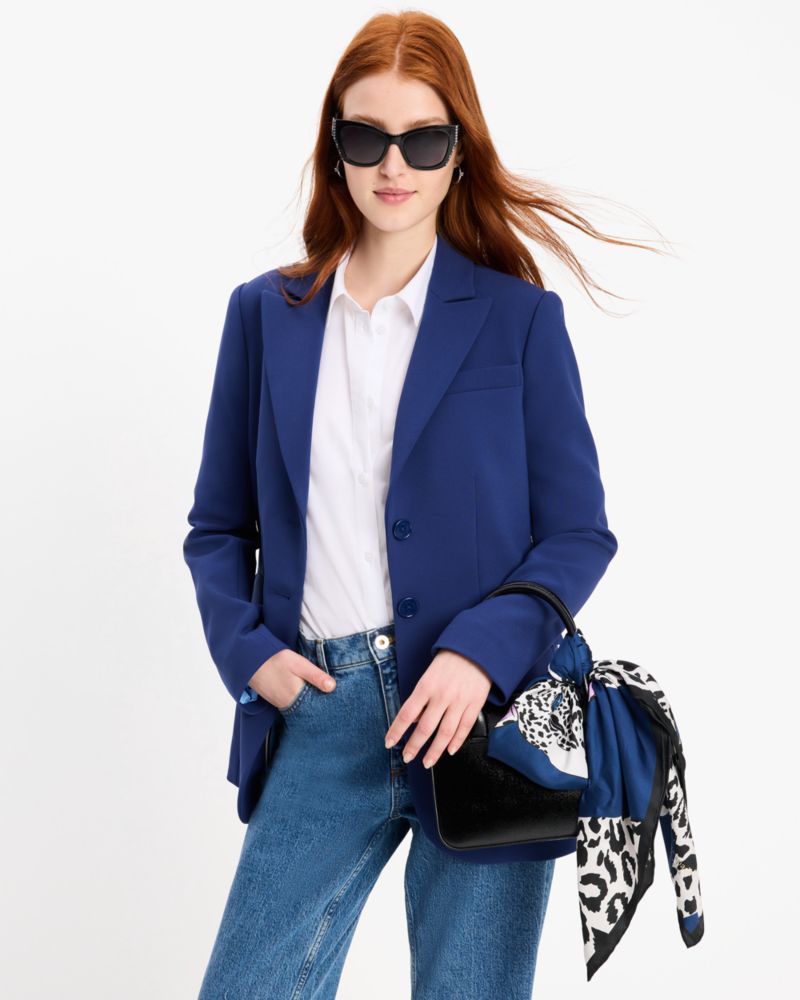 Kate Spade,Leopard Silk Square Scarf,
