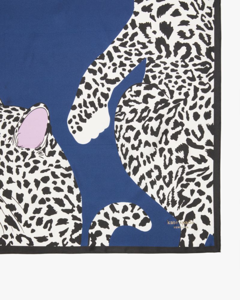 Kate Spade,Leopard Silk Square Scarf,