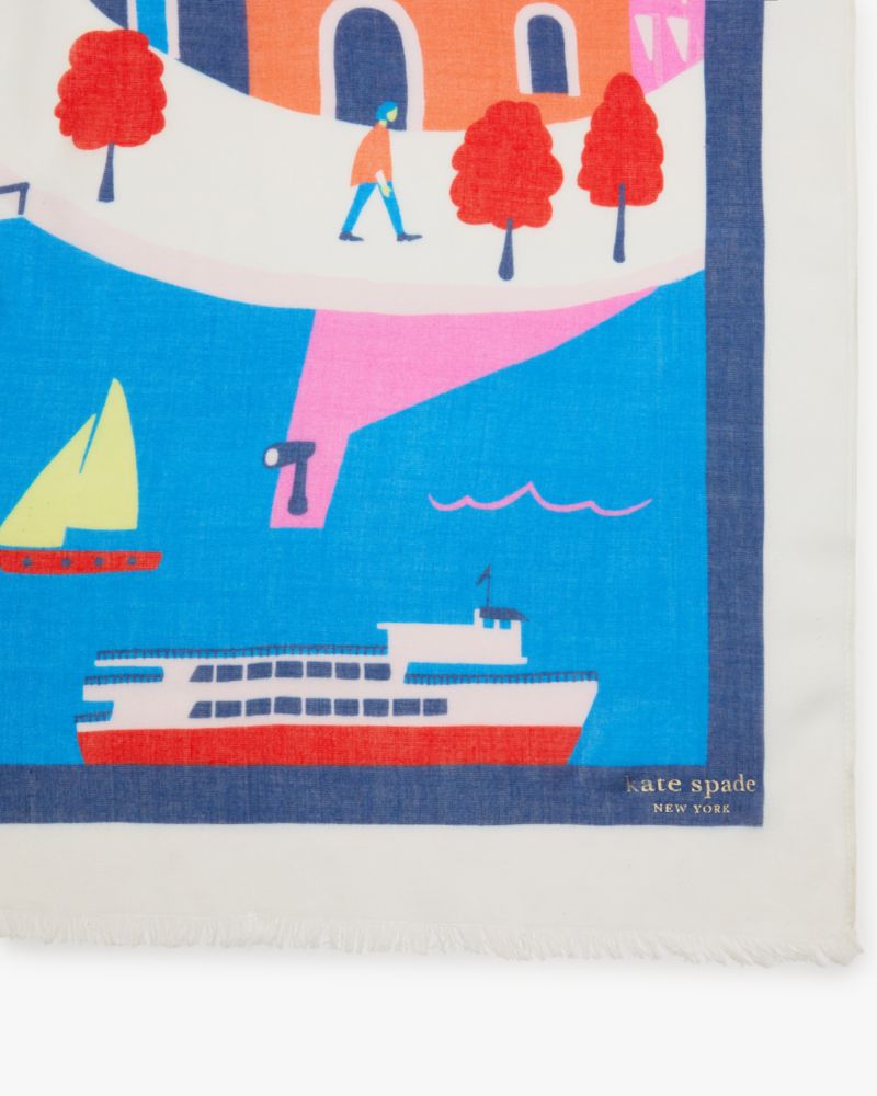 Kate Spade,Uptown Map Oblong Scarf,