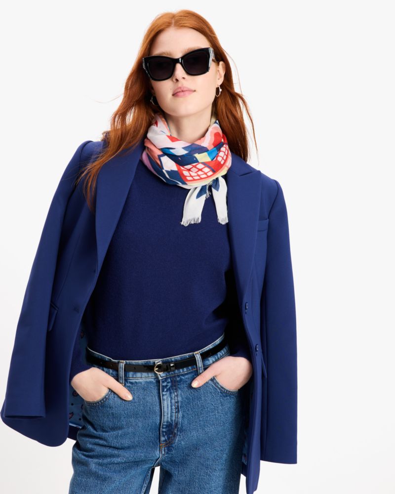 Kate Spade,Uptown Map Oblong Scarf,