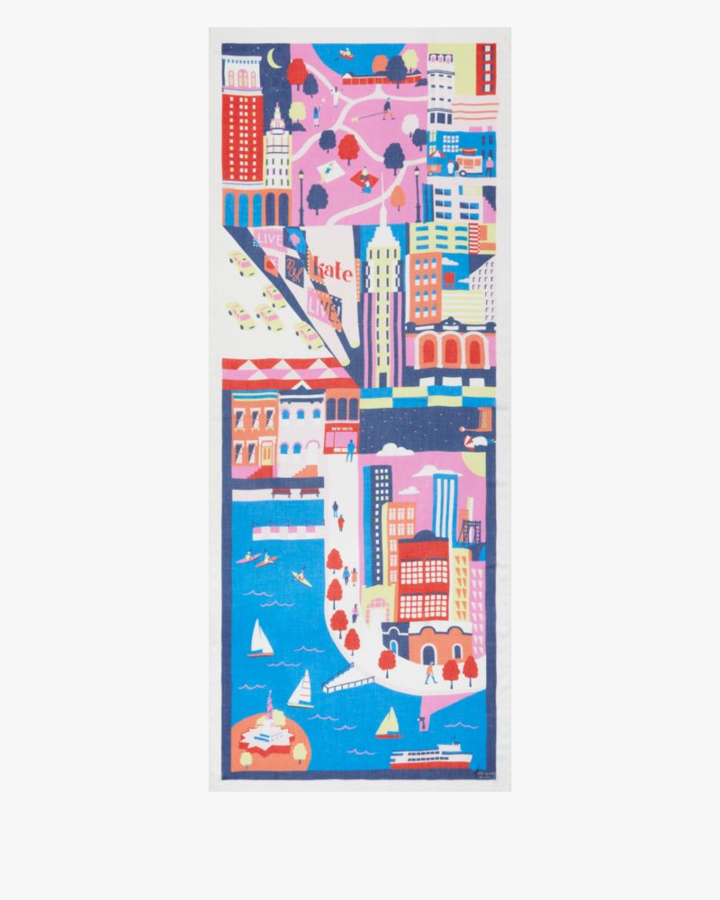 Kate Spade,Uptown Map Oblong Scarf,