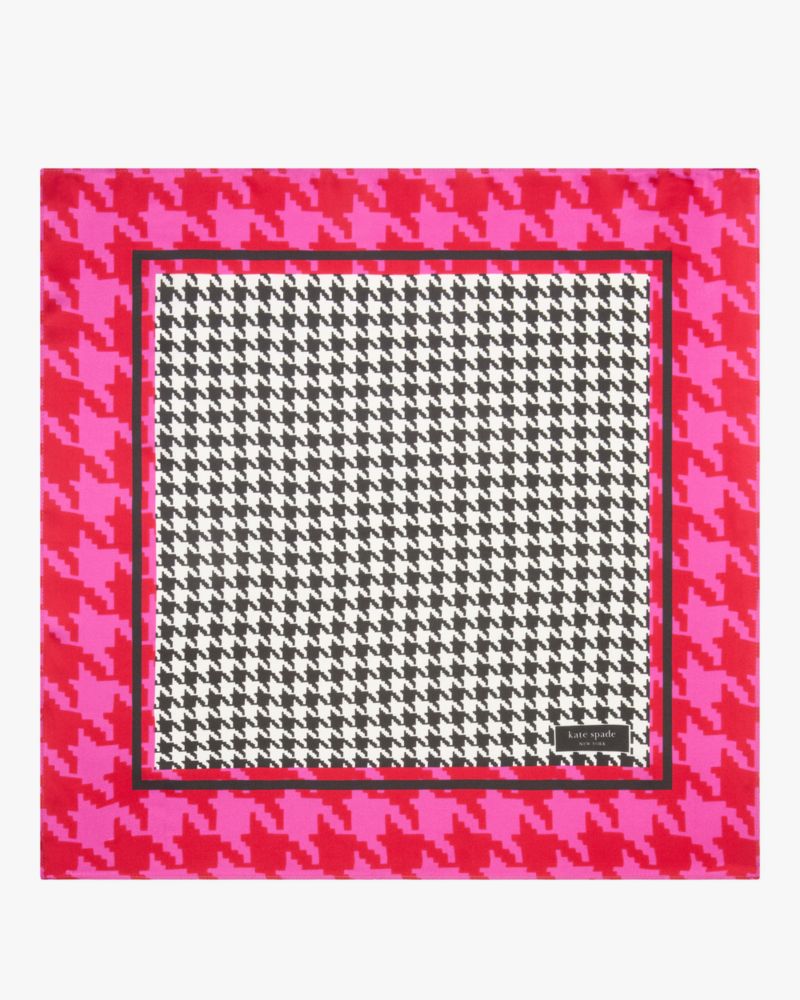 Kate Spade,Houndstooth Silk Bandana,