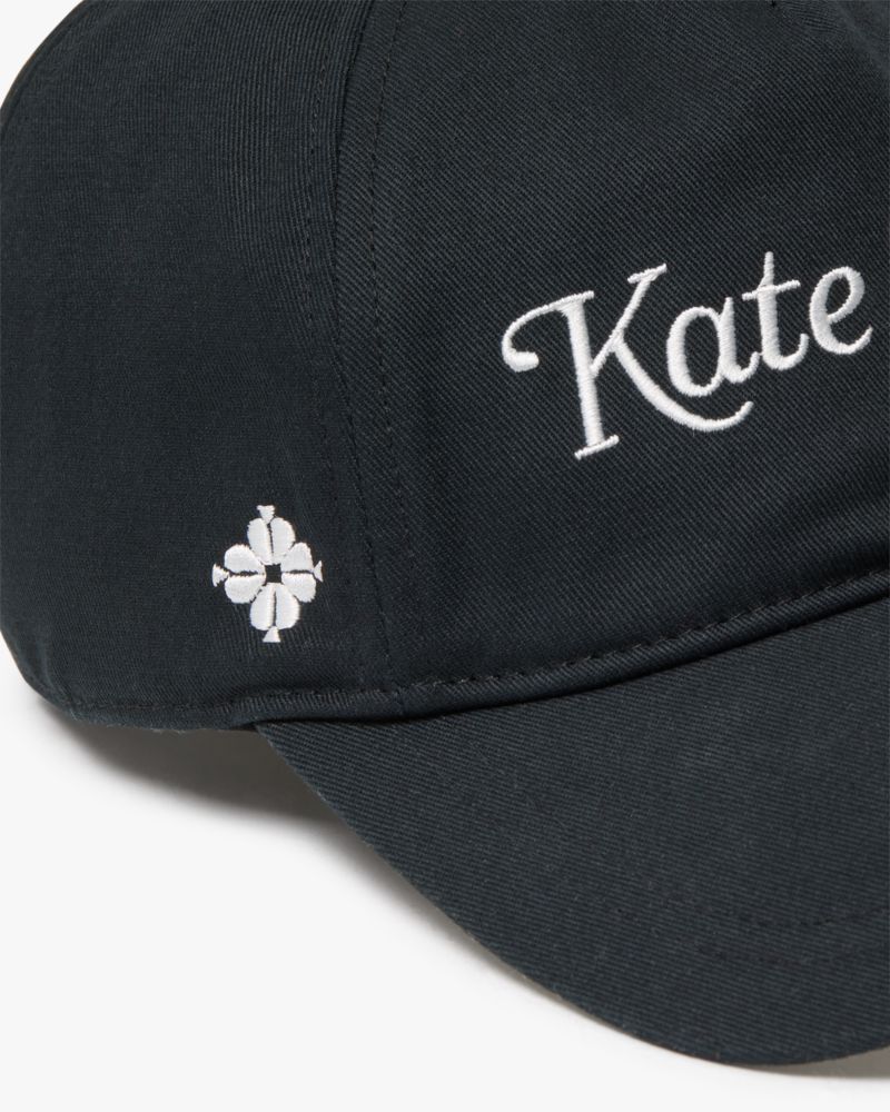 Kate Spade,マガジン スクリプト ベースボール キャップ,ファッション小物,ブラック