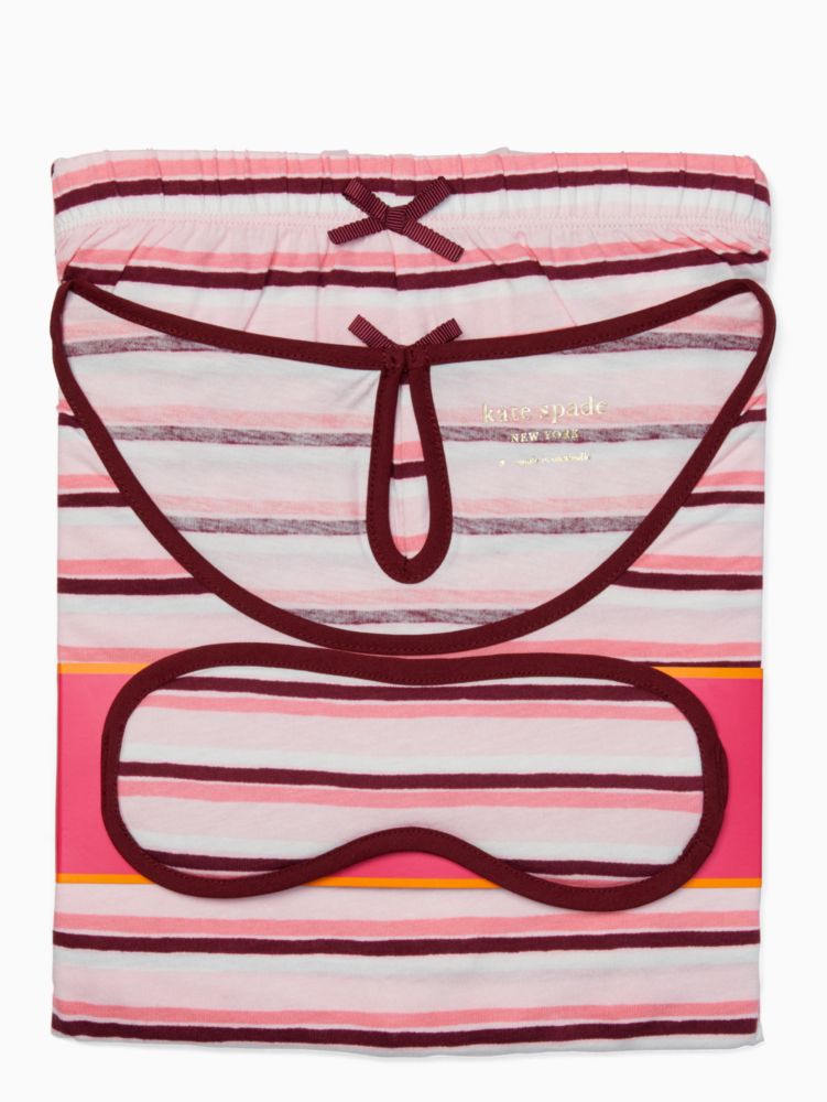 Kate Spade,sleeveless short pj set,sleepwear,Pink Stp