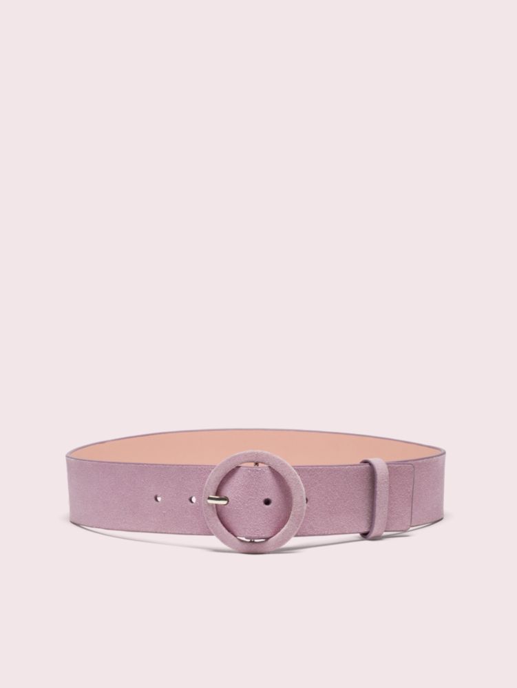 Kate Spade,suede belt,Lilac/Crea