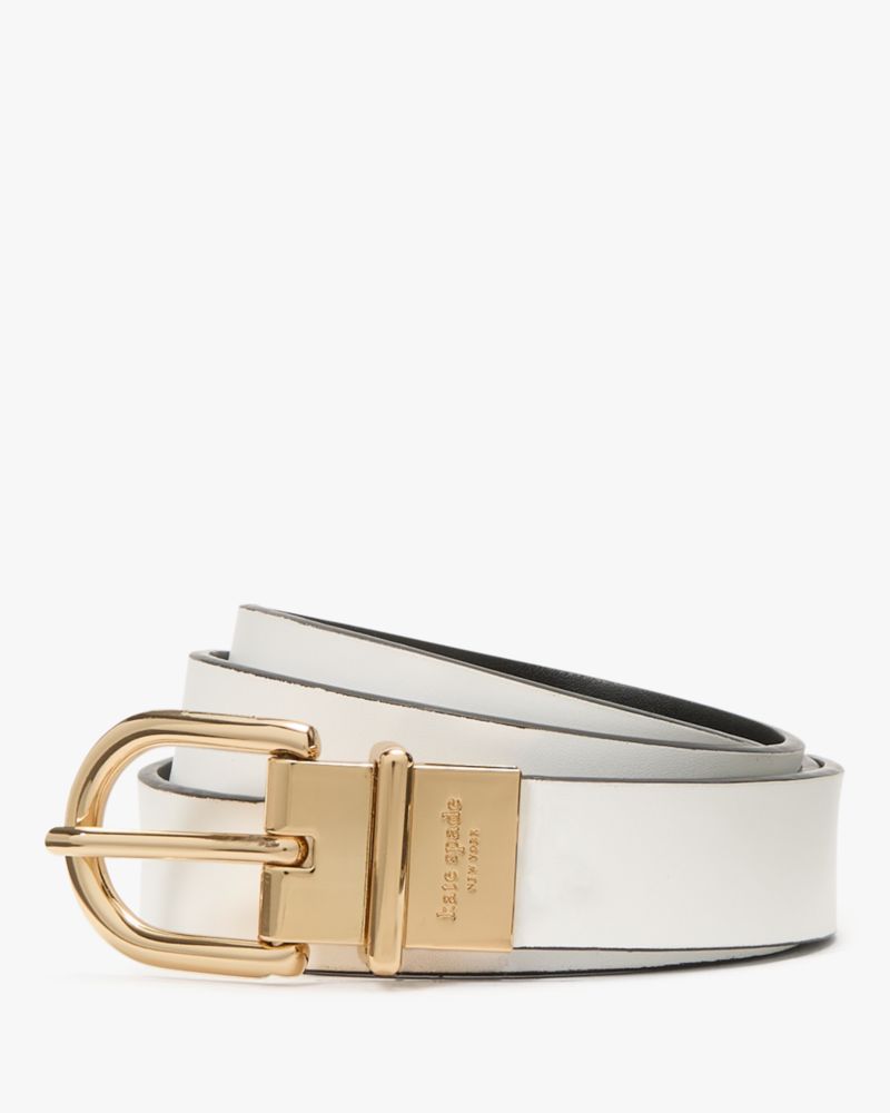 Kate Spade,リバーシブル レザー ベルト,ファッション小物,ホワイト