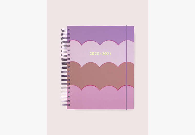 Kate Spade,scallop mega 17-month planner,office accessories,Peony Blush