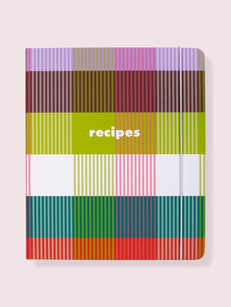 Kate Spade,Rainbow Plaid Recipe Book,