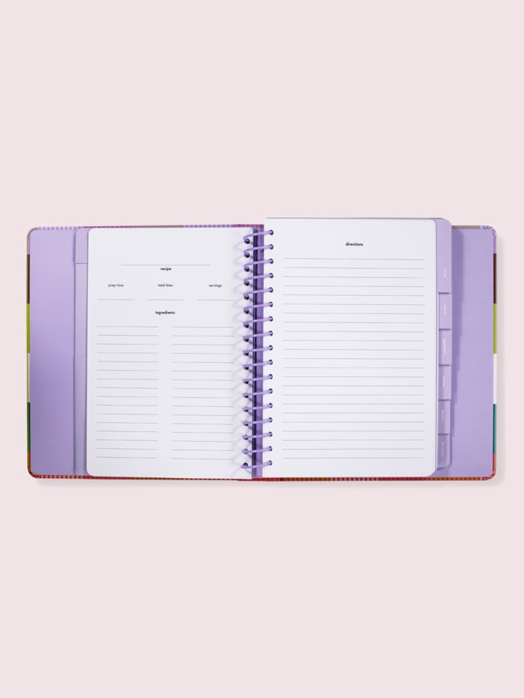 Kate Spade,Rainbow Plaid Recipe Book,