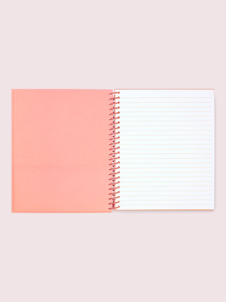 Kate Spade,heart lips spiral notebook,office accessories,Quartz Pink