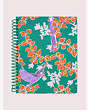 Kate Spade,bird party spiral notebook,office accessories,Blueberry Cobbler