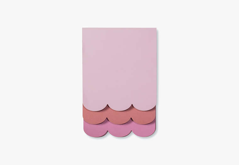Kate Spade,scallop stacked notepad,office accessories,Pomegranate