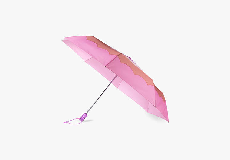 Kate Spade,scallop travel umbrella,travel accessories,Pomegranate