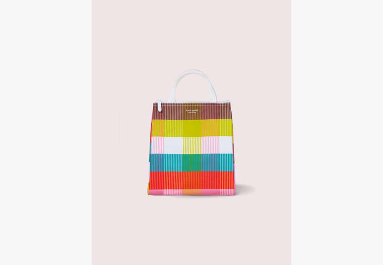 Kate Spade,rainbow plaid lunch bag,kitchen & dining,Multi