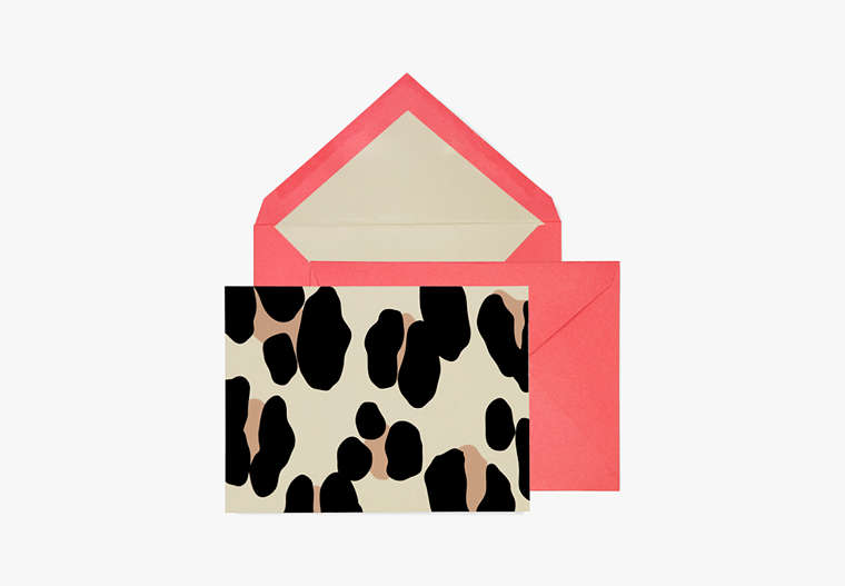 Kate Spade,forest feline notecard set,office accessories,Black image number 0
