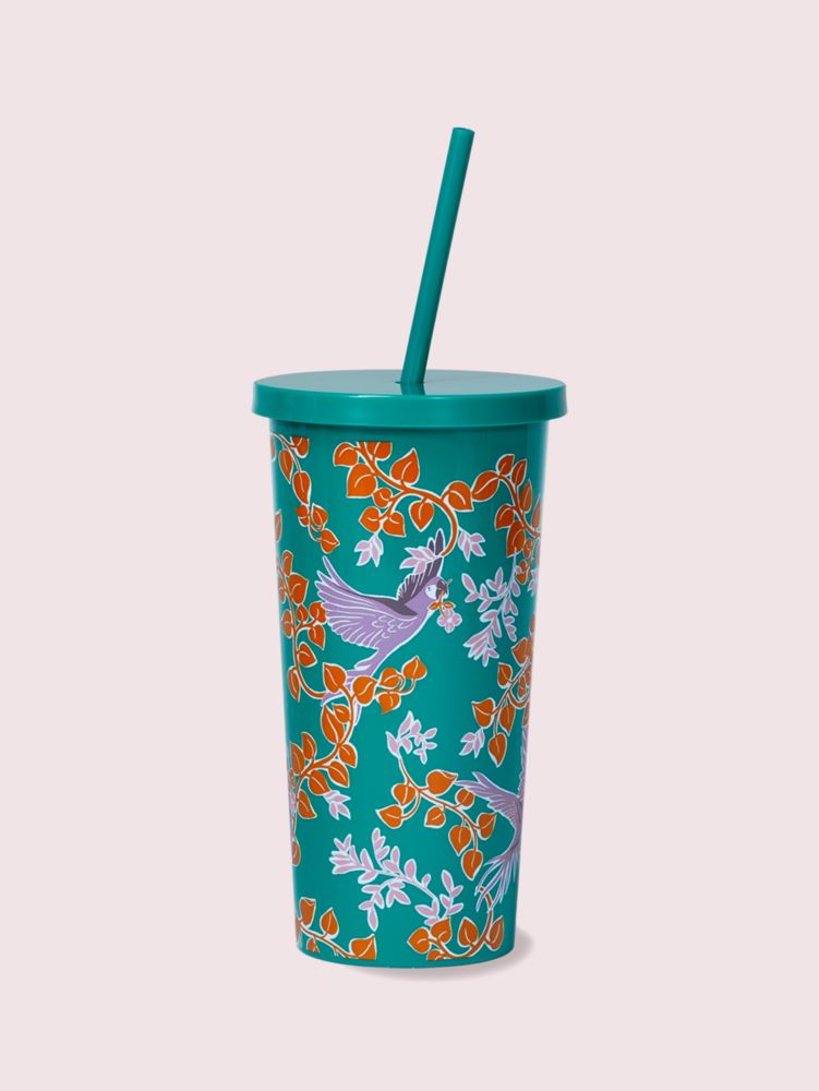 Bird Party Tumbler With Straw, , Product