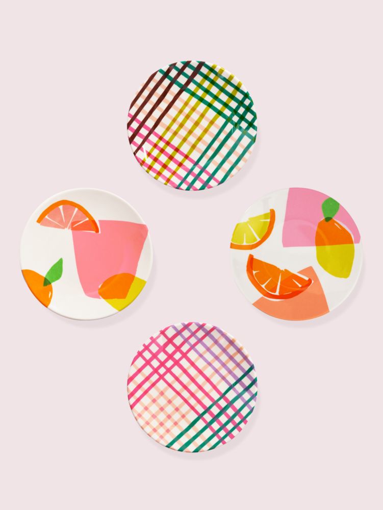 Kate Spade,Citrus Celebration Tidbits Plate Set,