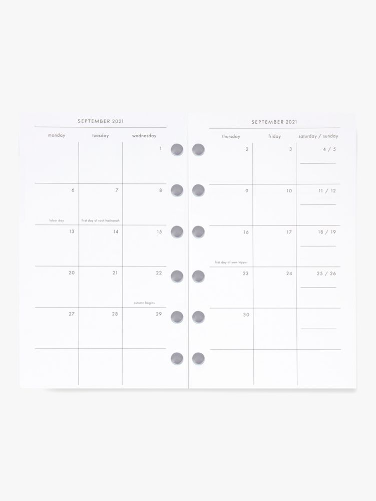 Kate Spade,White Dot 12-month Planner Refill,