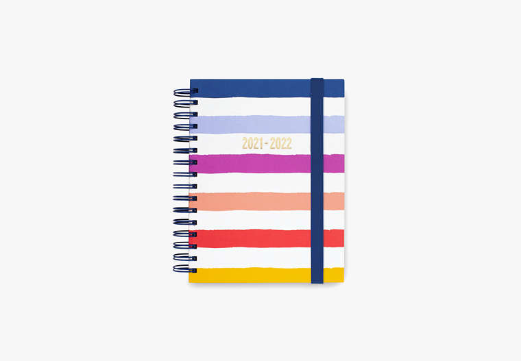 Kate Spade,candy stripe large 17-month planner,office accessories,Multi image number 0