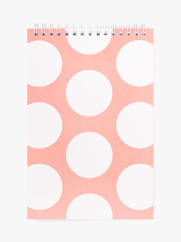 Kate Spade,Peach Jumbo Dot Small Top-spiral Notebook,