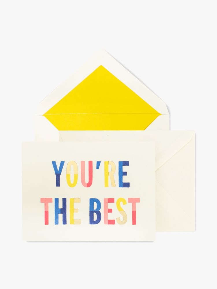 Kate Spade,you're the best thank you card set,office accessories,Multi