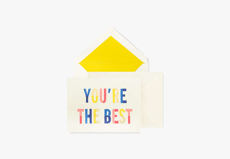 Kate Spade,you're the best thank you card set,office accessories,Multi