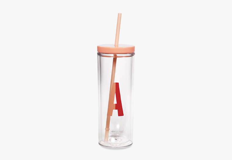Initial Thermal Tumbler With Straw, Quartz Pink, Product image number 0