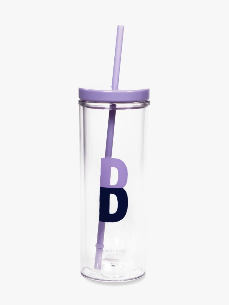 Kate Spade,Initial Thermal Tumbler With Straw,