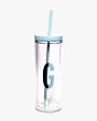 Initial Thermal Tumbler With Straw, , Product
