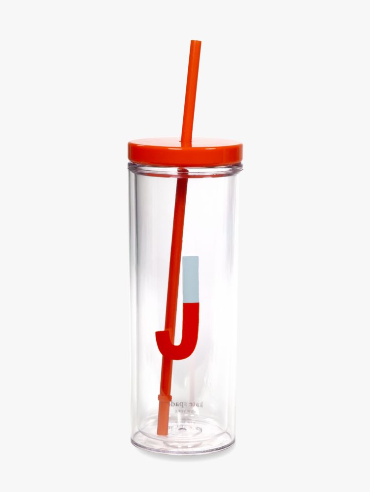 Initial Thermal Tumbler With Straw, , Product