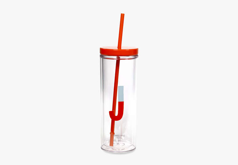 Initial Thermal Tumbler With Straw, , Product