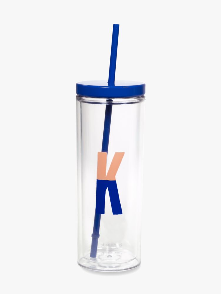 Kate Spade,Initial Thermal Tumbler With Straw,