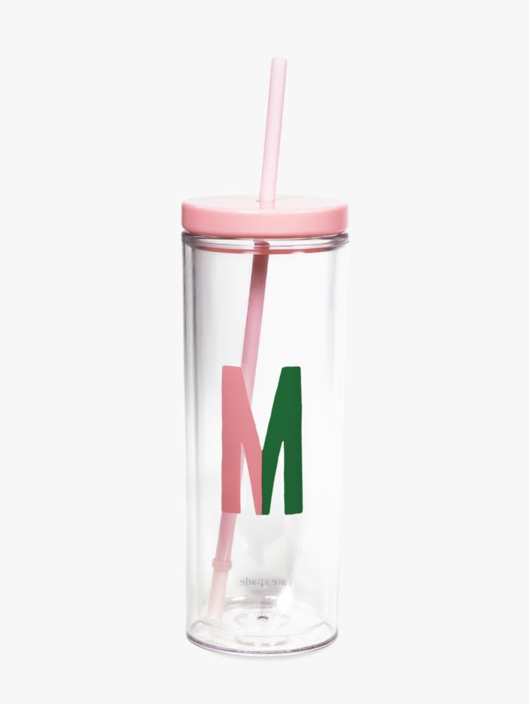 Initial Thermal Tumbler With Straw, , Product