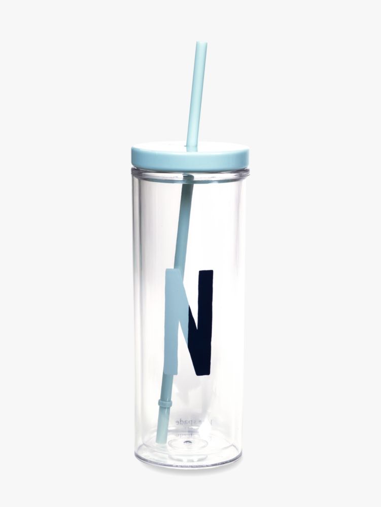 Kate Spade,Initial Thermal Tumbler With Straw,
