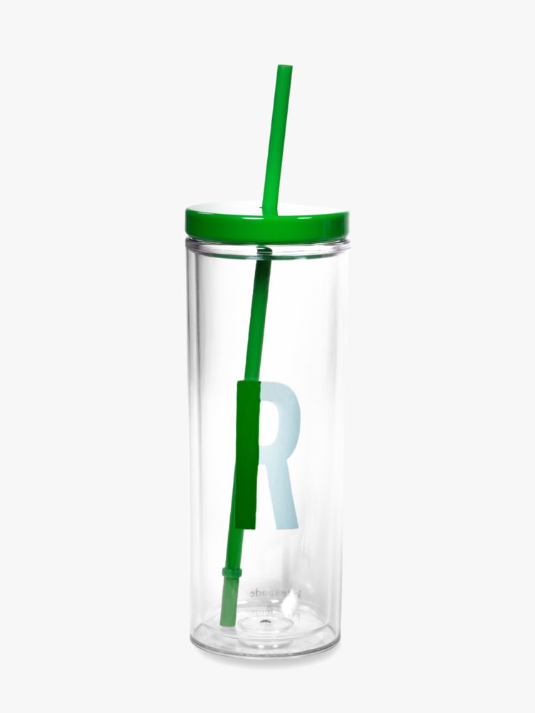Kate Spade,Initial Thermal Tumbler With Straw,