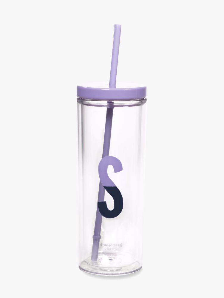Kate Spade,Initial Thermal Tumbler With Straw,