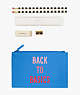 Kate Spade,back to basics pencil pouch,office accessories,Ocean Fog