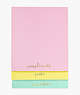 Kate Spade,compliments, goals, reminders stacked notepad,office accessories,Multi