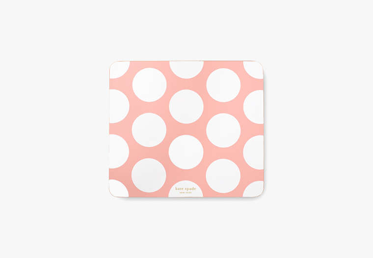 Kate Spade,peach jumbo dot mouse pad,office accessories,Pomegranate