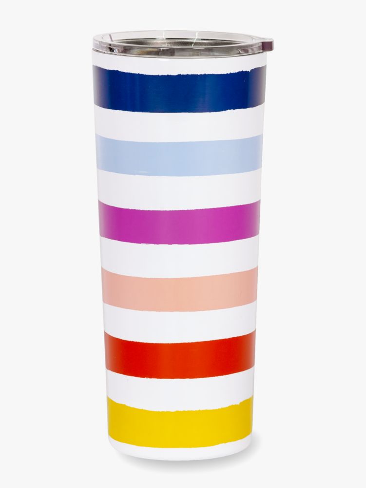 Stainless Straw Tumbler - Sunset Stripe